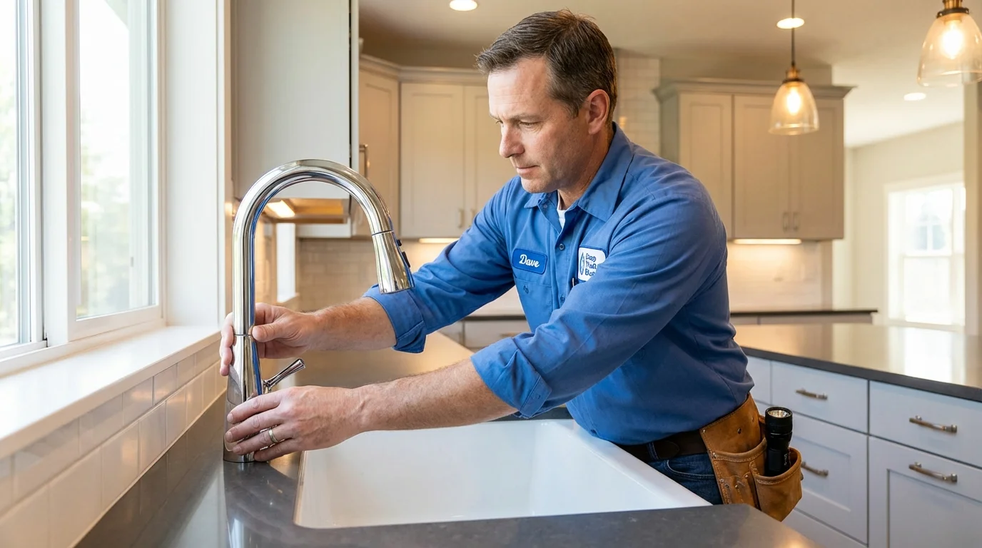 Kitchen faucet installation by Johns Plumbing LLC in Ishpeming