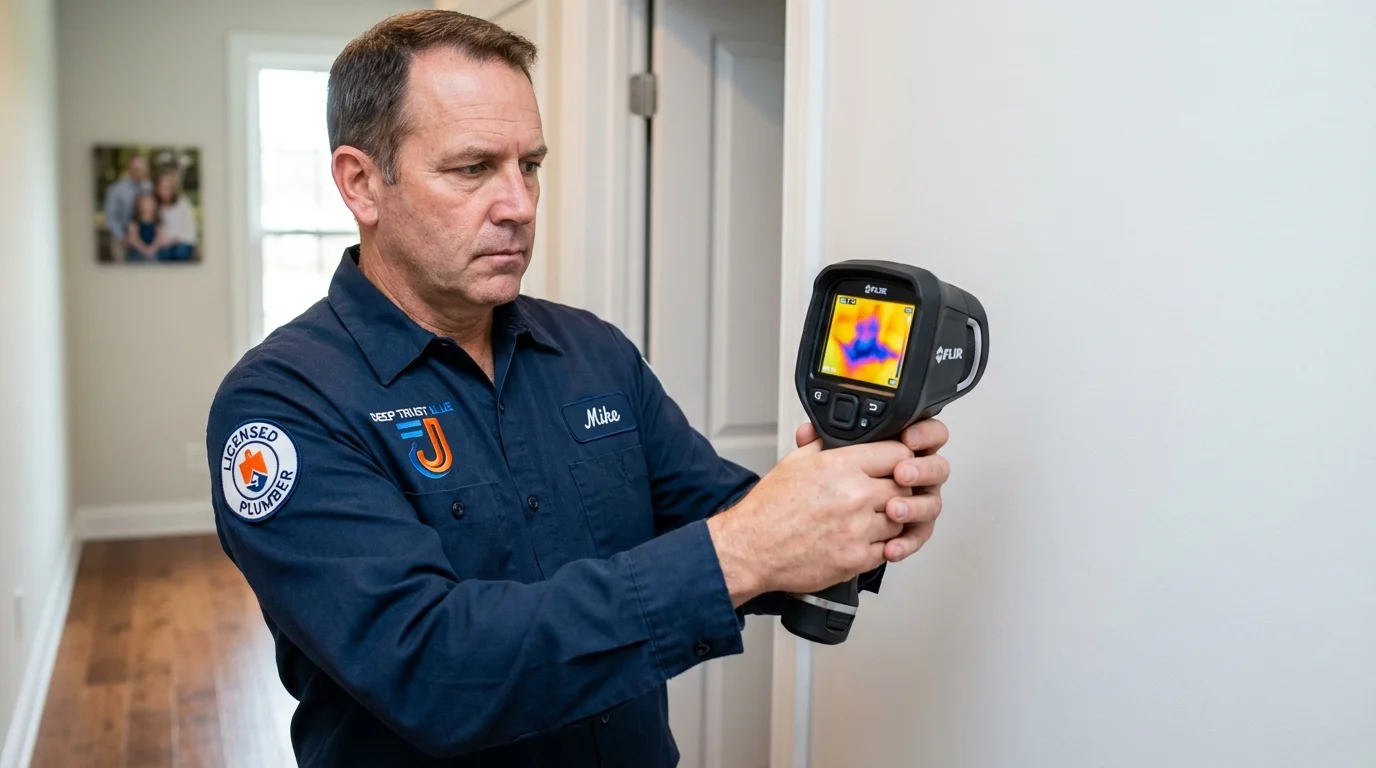 Thermal imaging leak detection by Johns Plumbing LLC in Ishpeming